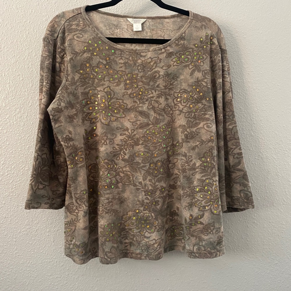 Vintage Y2K Fairy Grunge Top XL Green Sequin Fairycore Bohemian Boho Festival